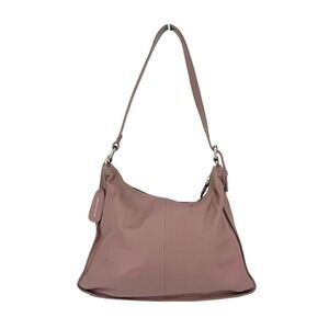 Great American Leather Works Mauve Genuine Leather Shoulder Hobo Bag MultiPocket